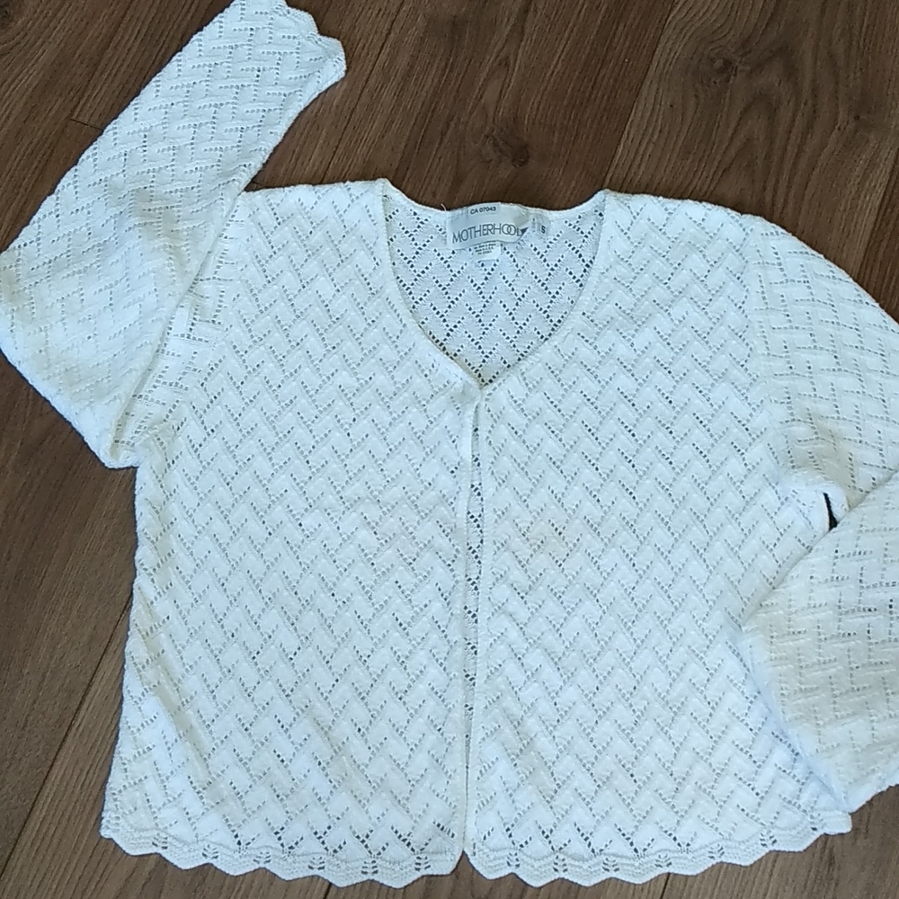 Motherhood cropped cotton maternity cardigan